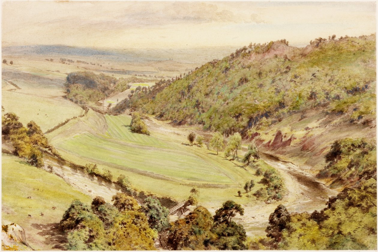 Birdoswald (lápis e aquarela sobre papel (colado no cartão)) de Henry Burdon Richardson