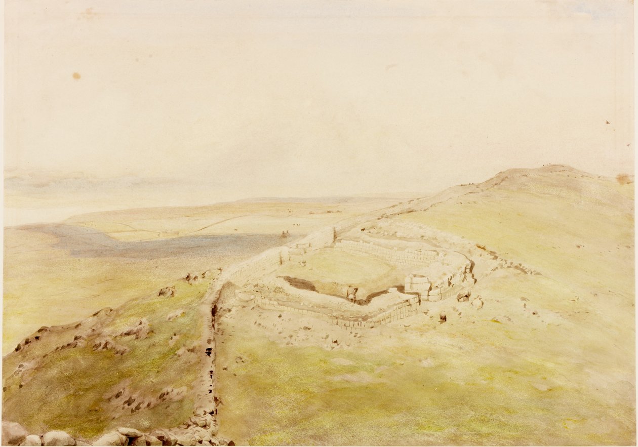 Cawfields Milecastle (bodycolour) de Henry Burdon Richardson