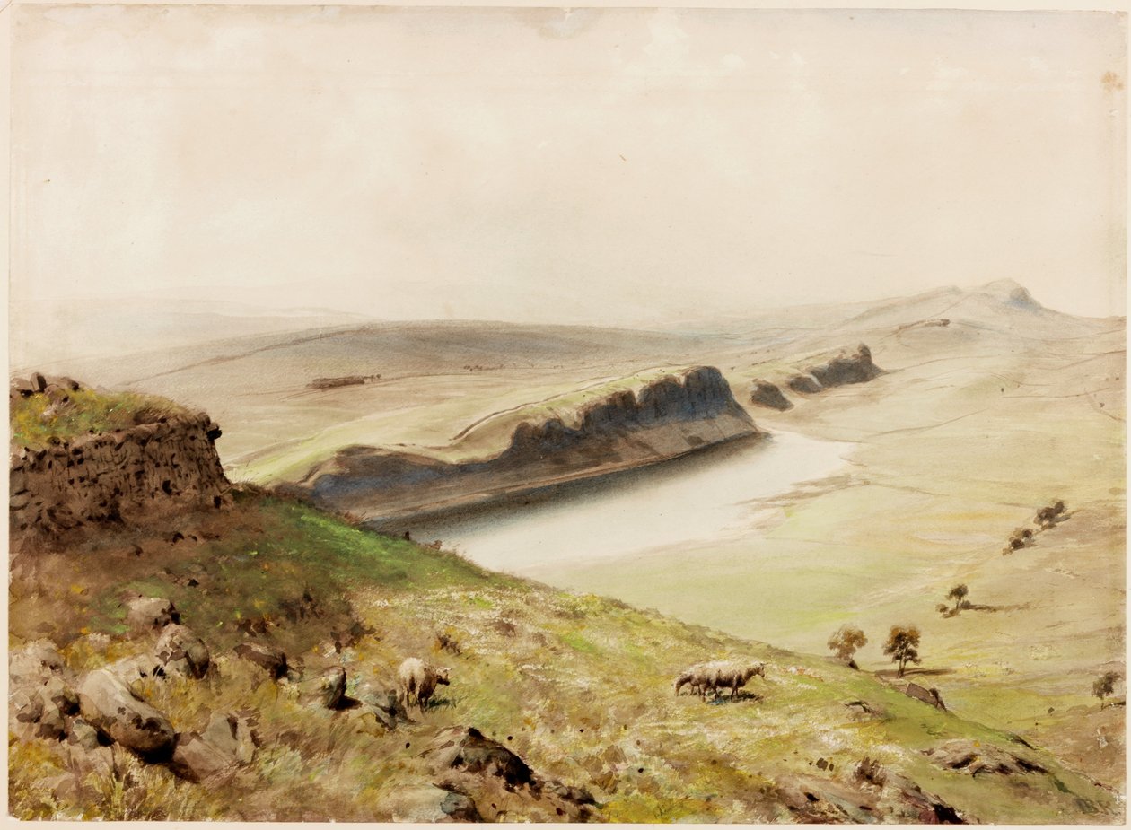 Crag Lough (bodycolour) de Henry Burdon Richardson