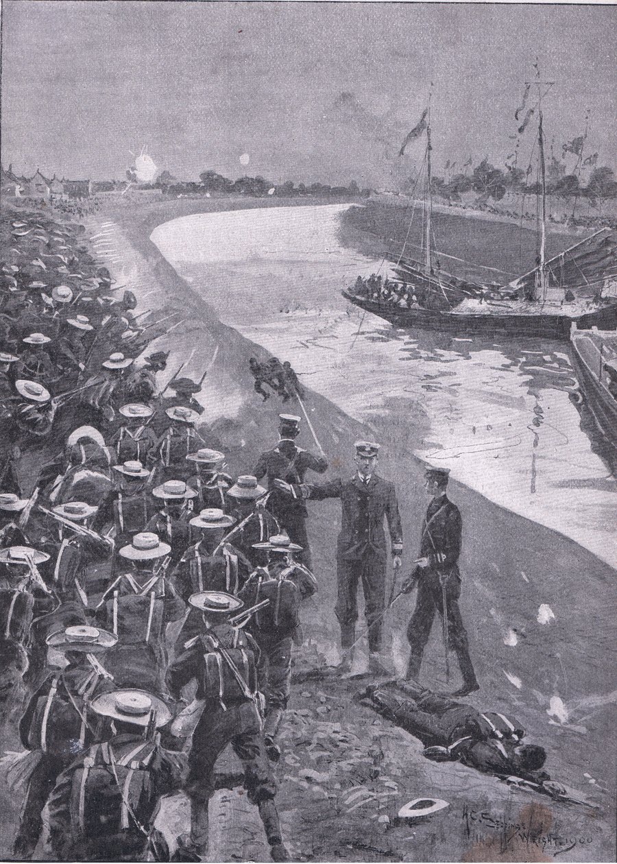 Almirante Seymours recuar no Tientsin de Henry Charles Seppings Wright