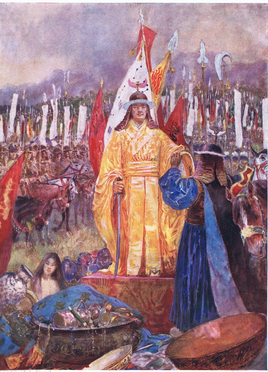 O Grande Marechal proclamou imperador no campo de batalha 824 AD de Henry Charles Seppings Wright