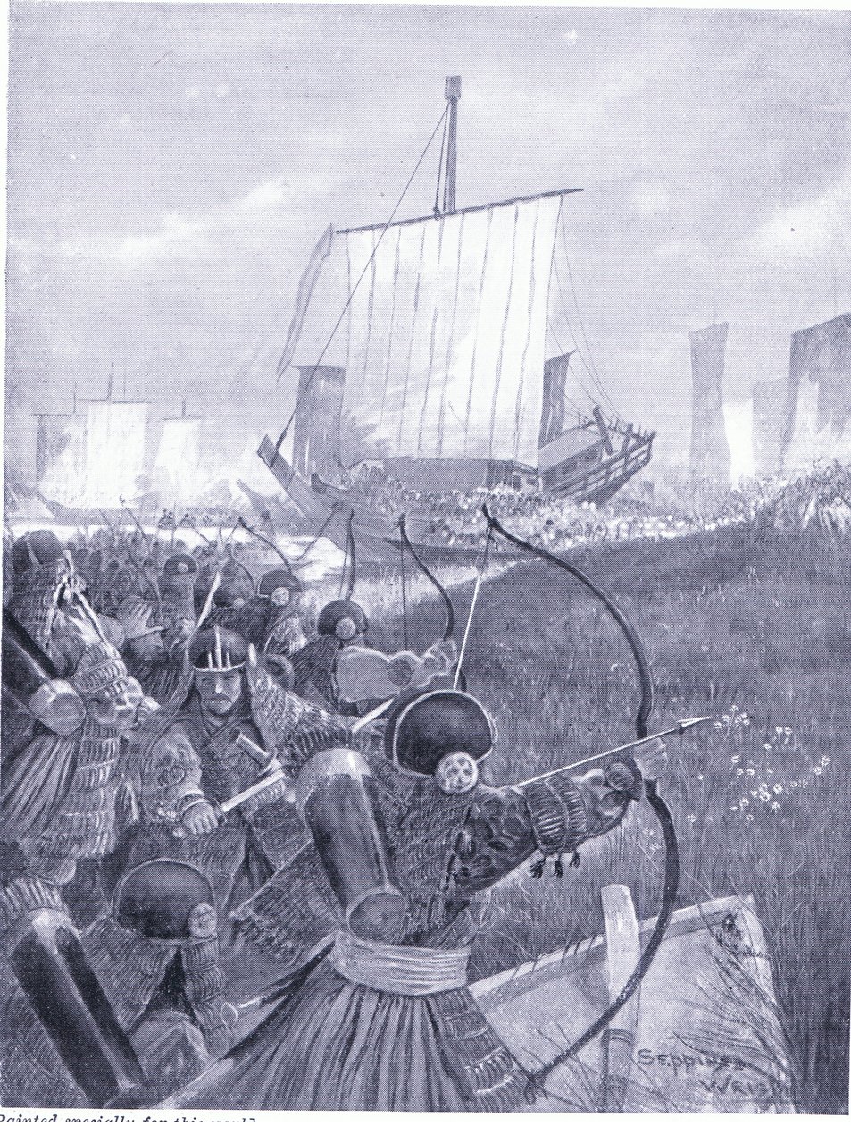 Os japoneses devastam a costa da China em 1592 AD de Henry Charles Seppings Wright