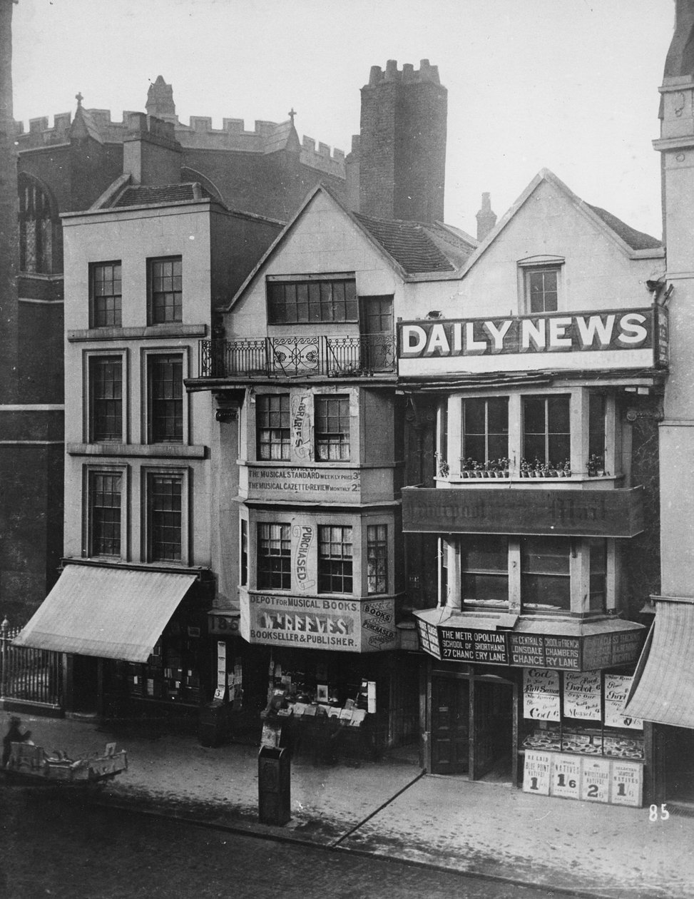 Casas antigas, Fleet Street, c.1884 de Henry Dixon