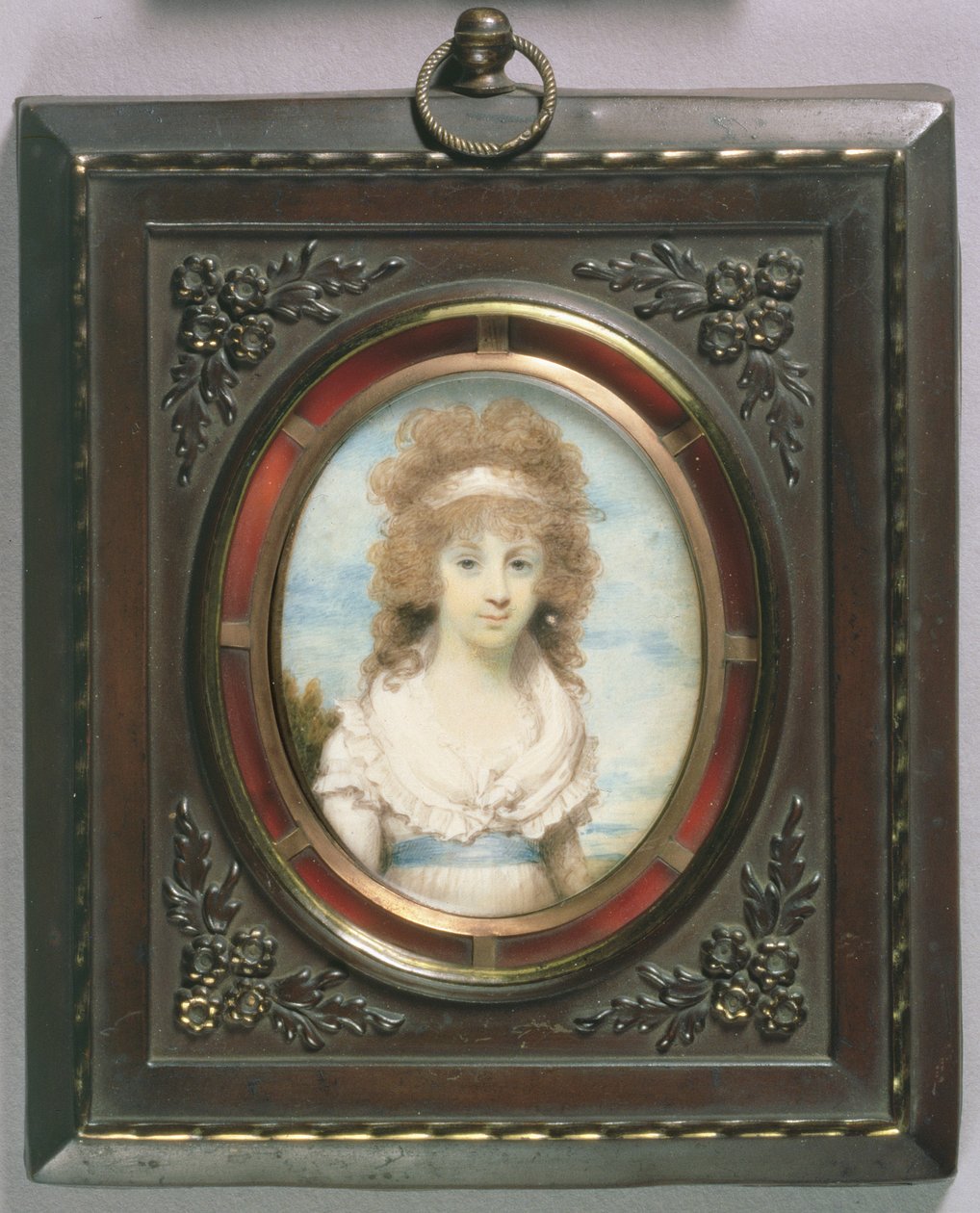 Miniatura de retrato de Anna Maria Blunt, c.1795 de Henry Edridge