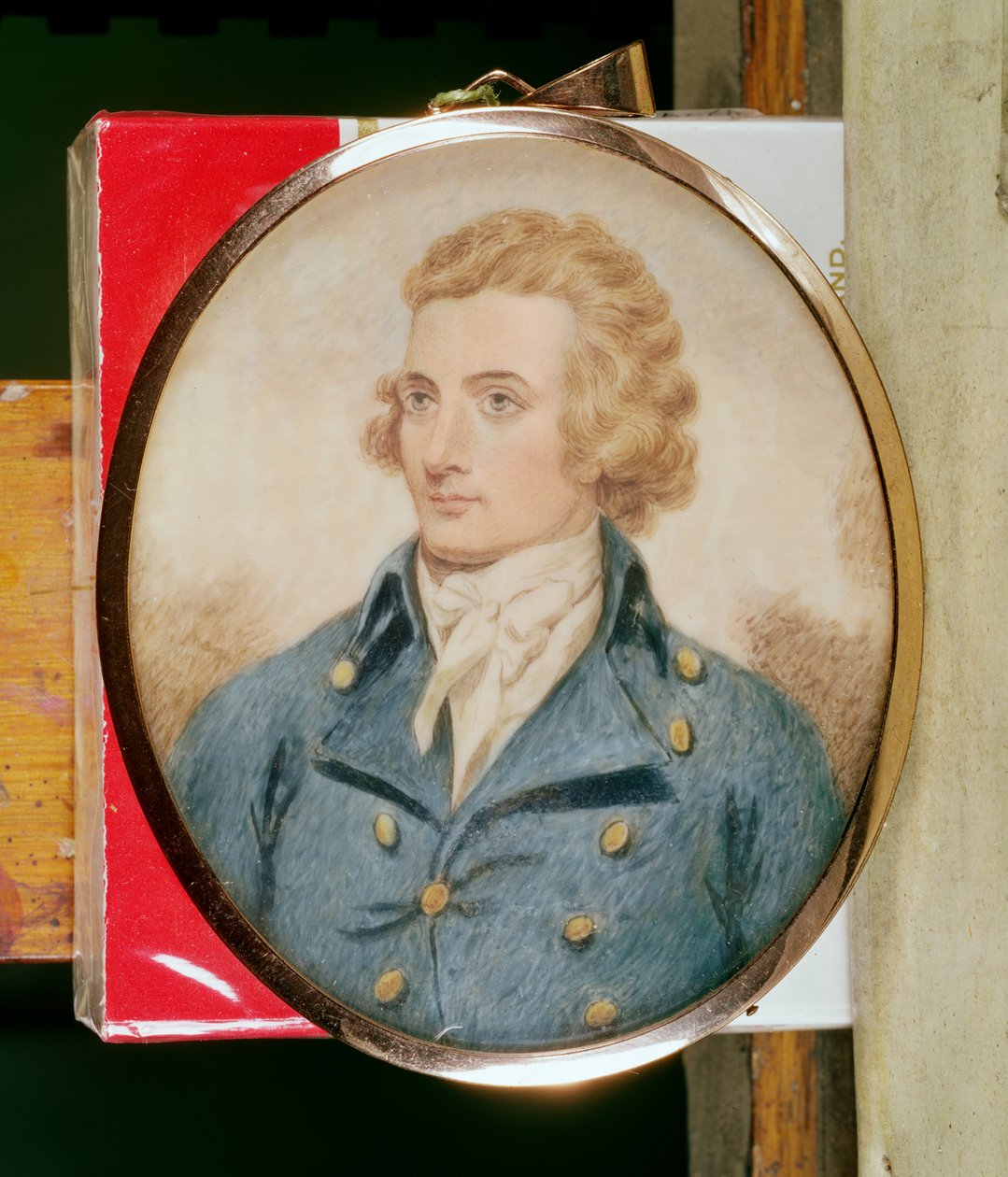 Retrato de Mungo Park (1774-1806) c.1797 (wc e bodycolour em marfim) de Henry Edridge