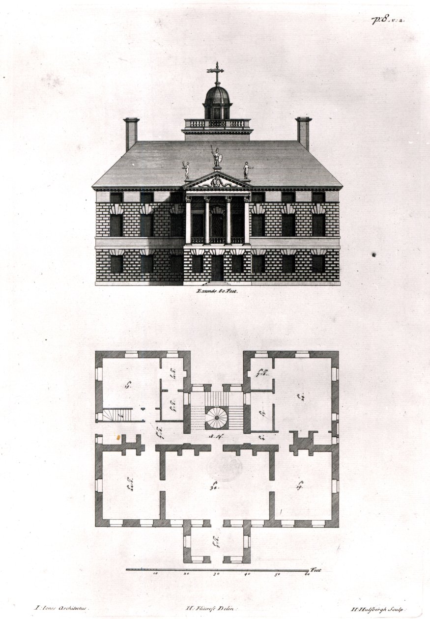 Designs de Inigo Jones, 1727 de Henry Flitcroft