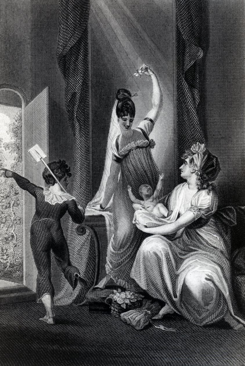 Uma mãe com sua família no país, gravada por Richard Rhodes, 1807 de Johann Heinrich Füssli