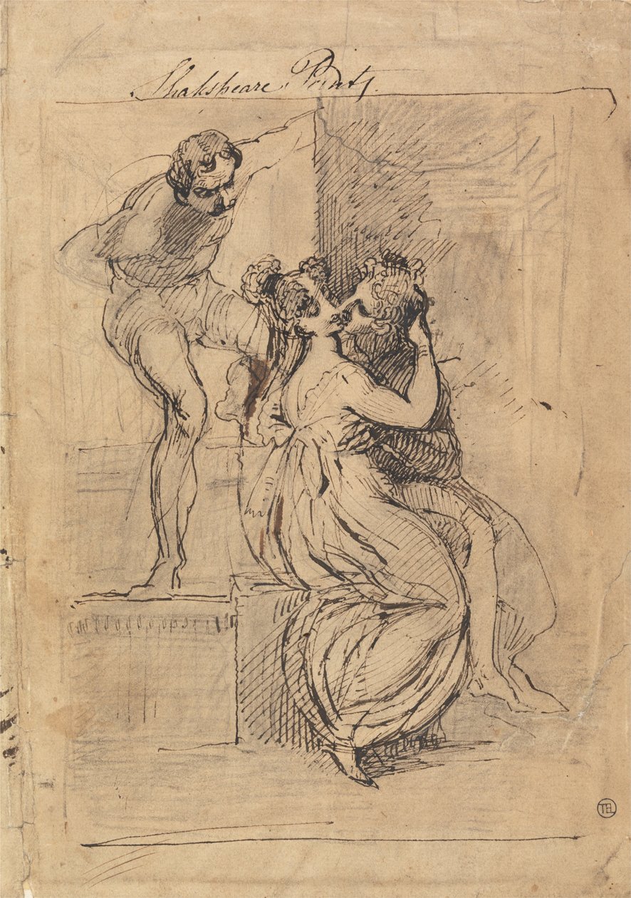 Figura inclinada sobre escadas de Johann Heinrich Füssli