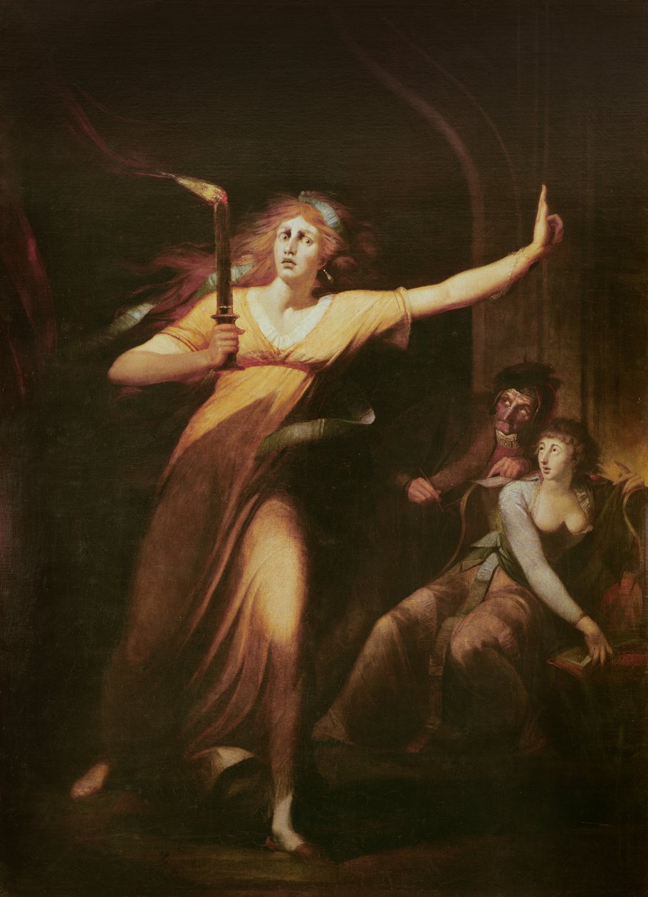 Lady Macbeth Sonambulismo, 1783 de Johann Heinrich Füssli