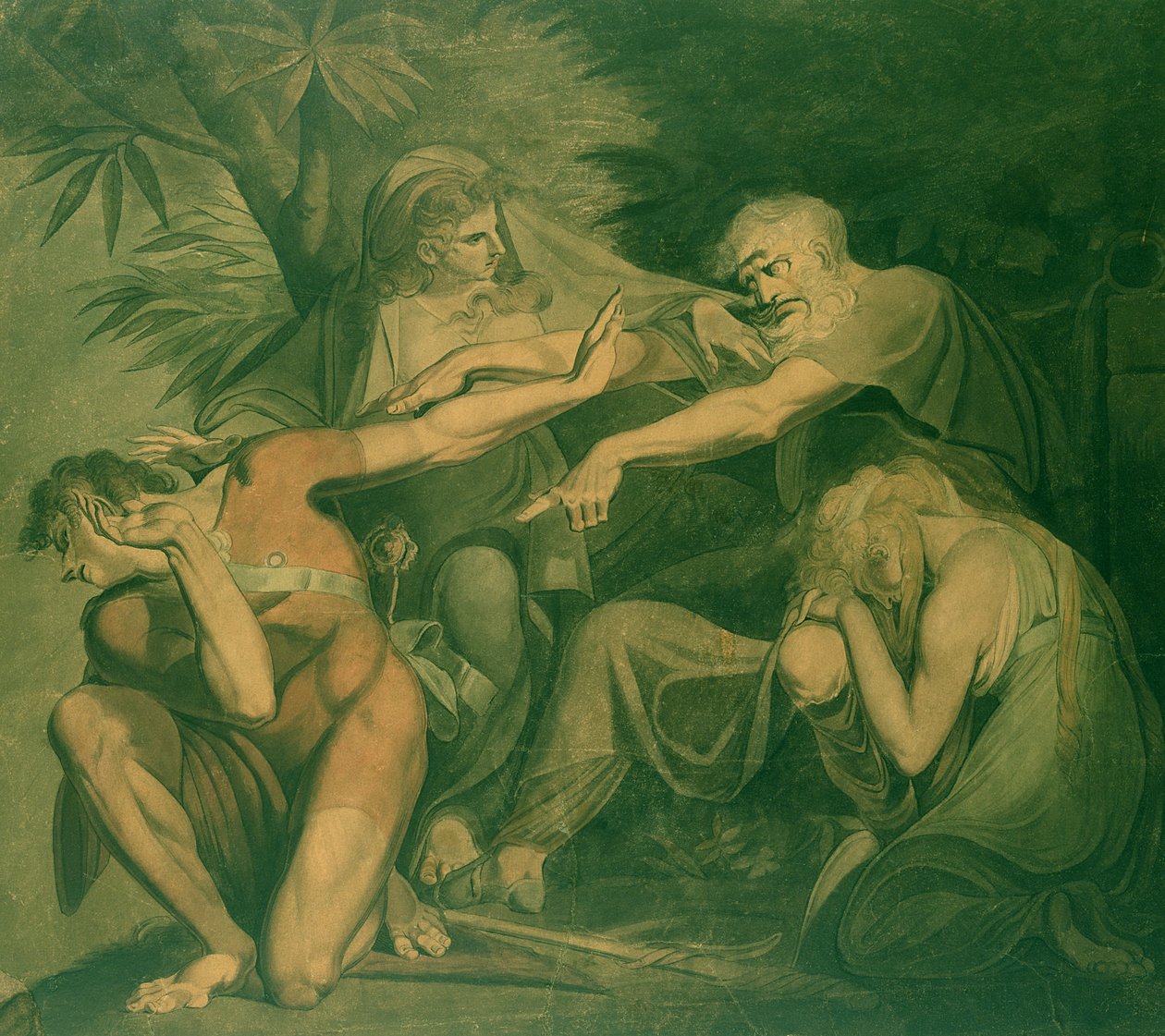 Édipo amaldiçoando seu filho Polinices - Vá para Ruin, Rejeitado e Disowned por mim .. de Johann Heinrich Füssli