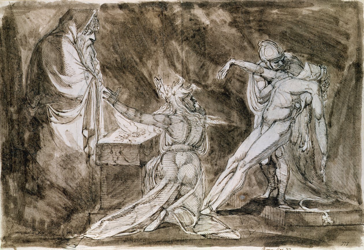 Estudo para Saul e a bruxa de Endor de Johann Heinrich Füssli
