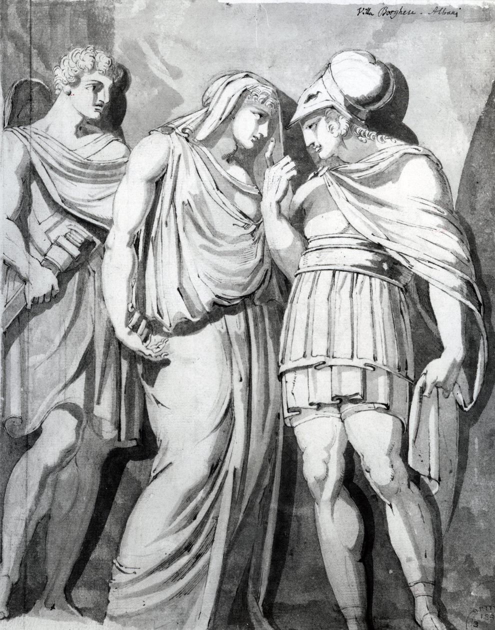 Zethos, Antiope e Amphion, 1770 (caneta, tinta e papel) de Johann Heinrich Füssli