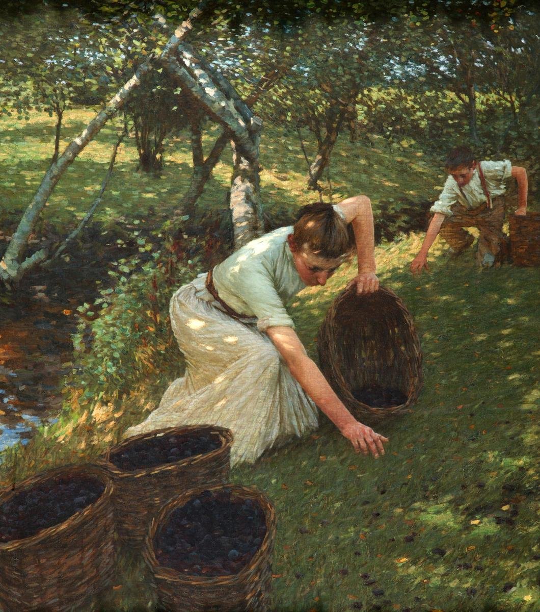 Recolhendo Ameixas de Henry Herbert La Thangue
