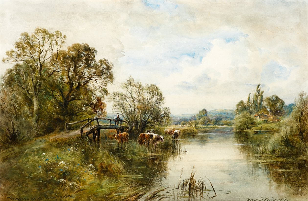 No Tamisa em Pangbourne (wc no papel) de Henry John Kinnaird