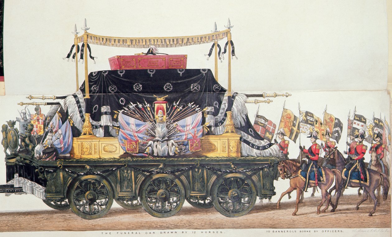 Carro Funerário do Duque de Wellington, 1853 de George Augustus Sala