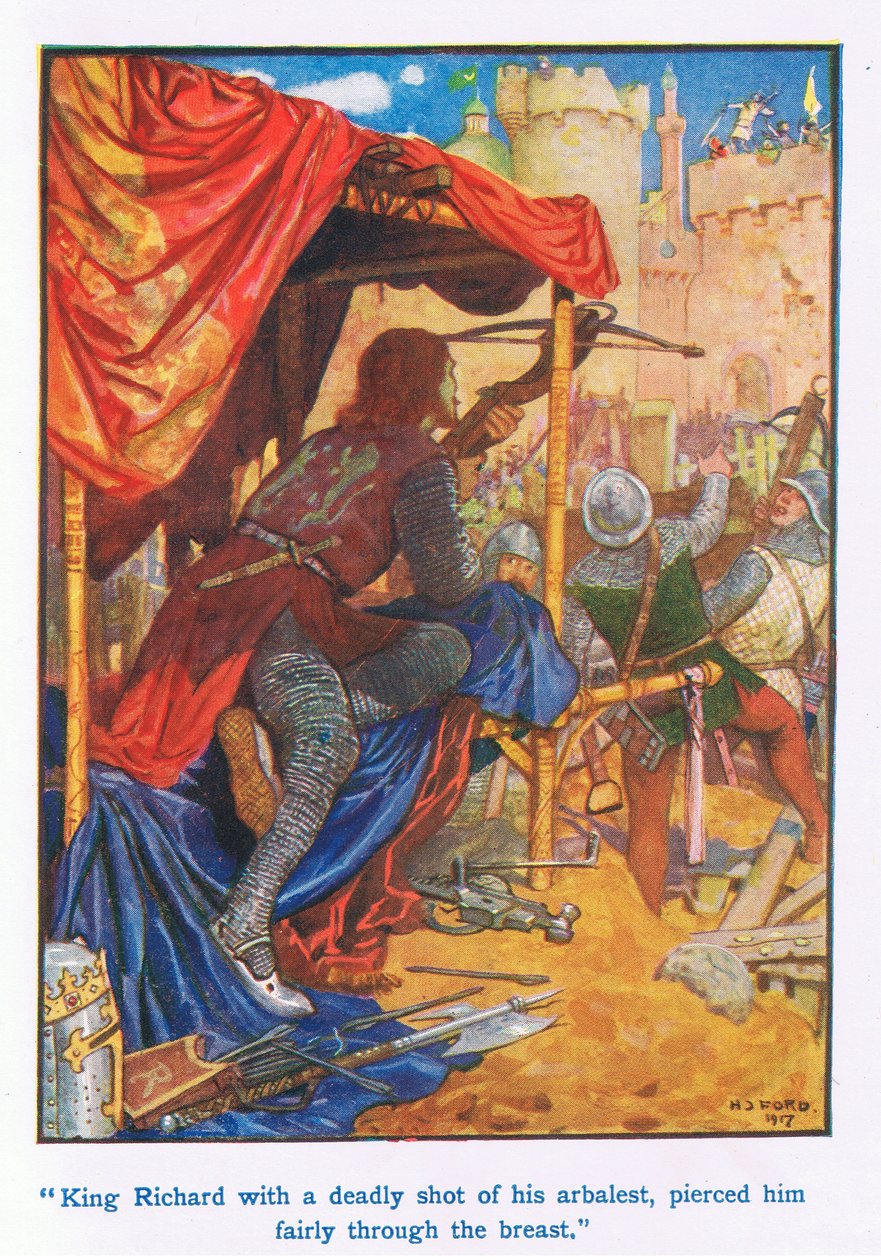 Rei Ricardo, com um tiro mortal de seu arboleste, perfurou-o de maneira justa através do peito de Henry Justice Ford