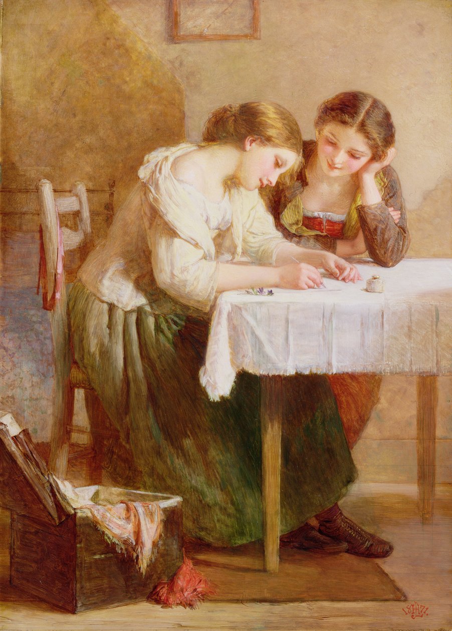 A carta de amor de 1871 de Henry Le Jeune