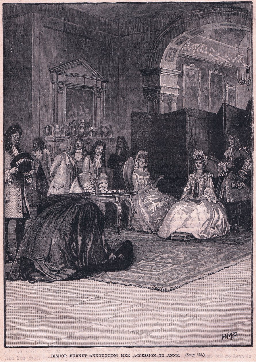 Bispo Burnet anuncia sua ascensão a Anne AD 1702 de Henry Marriott Paget