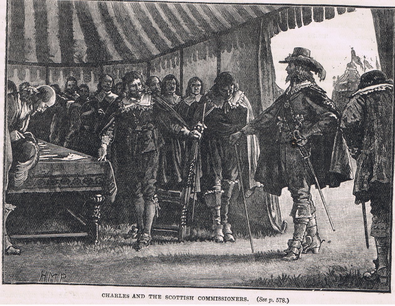 Charles e os comissários escoceses 1639 de Henry Marriott Paget