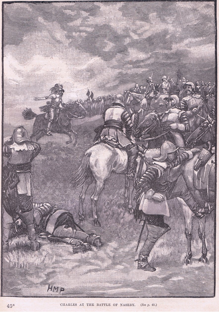 Charles na Batalha de Naseby AD 1645 de Henry Marriott Paget