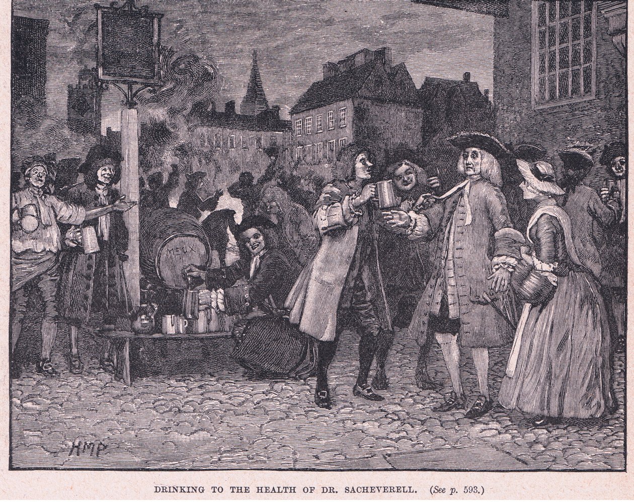Beber a saúde do Dr. Saheverell AD 1710 de Henry Marriott Paget