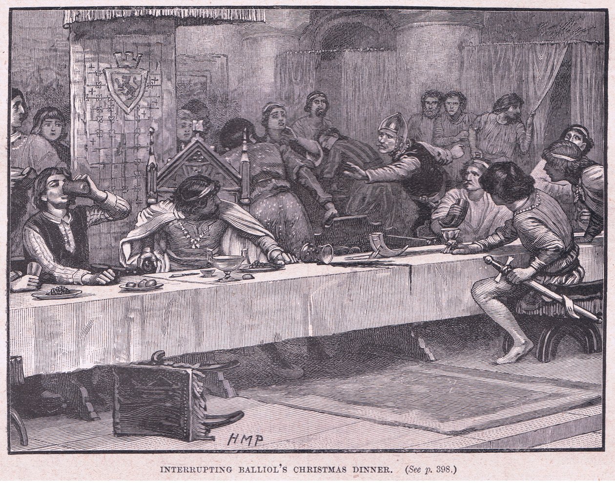 Interrompendo o jantar de Natal de Balliol em 1332 dC de Henry Marriott Paget