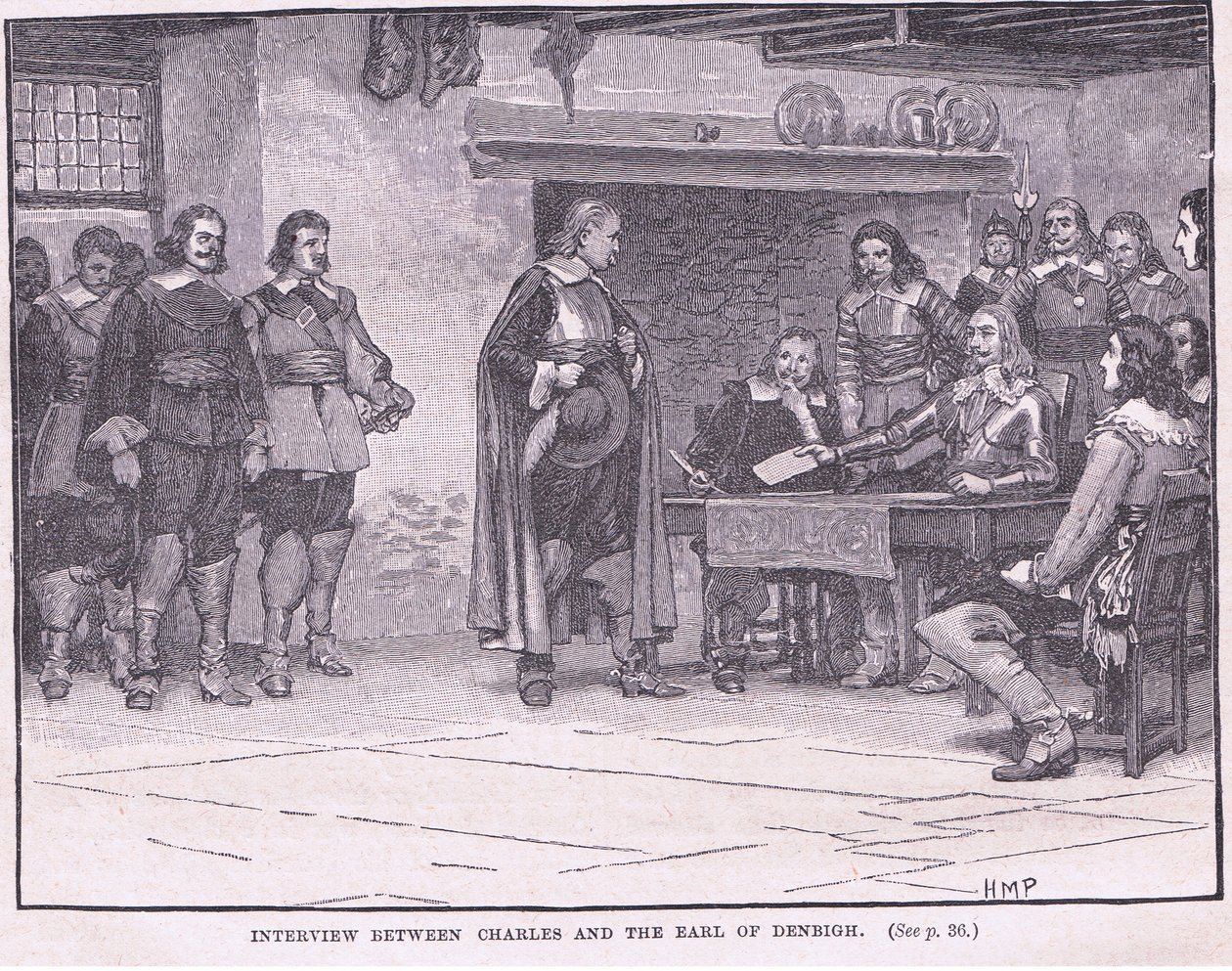 Entrevista entre Charles e o Conde de Denbigh em 1644 de Henry Marriott Paget
