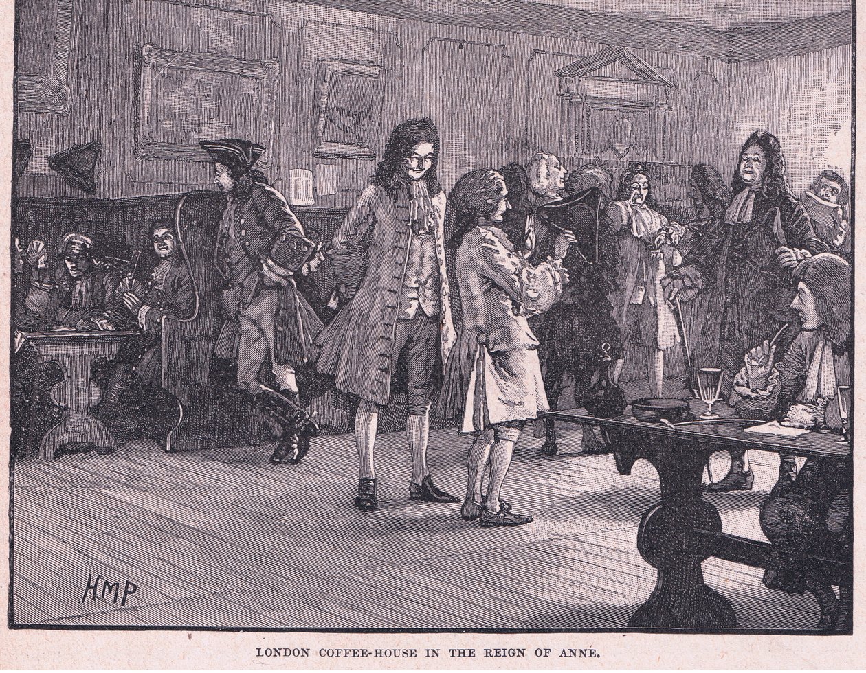 Cafetaria de Londres no reinado de Anne por volta de 1710 dC de Henry Marriott Paget