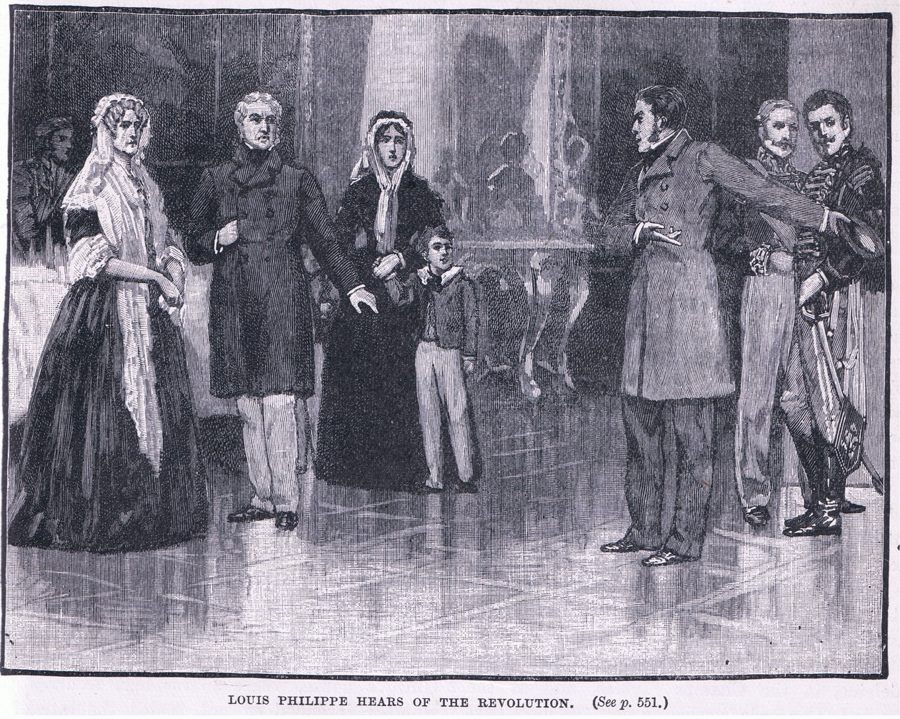 Louis Phillippe ouve a revolução AD 1847 de Henry Marriott Paget