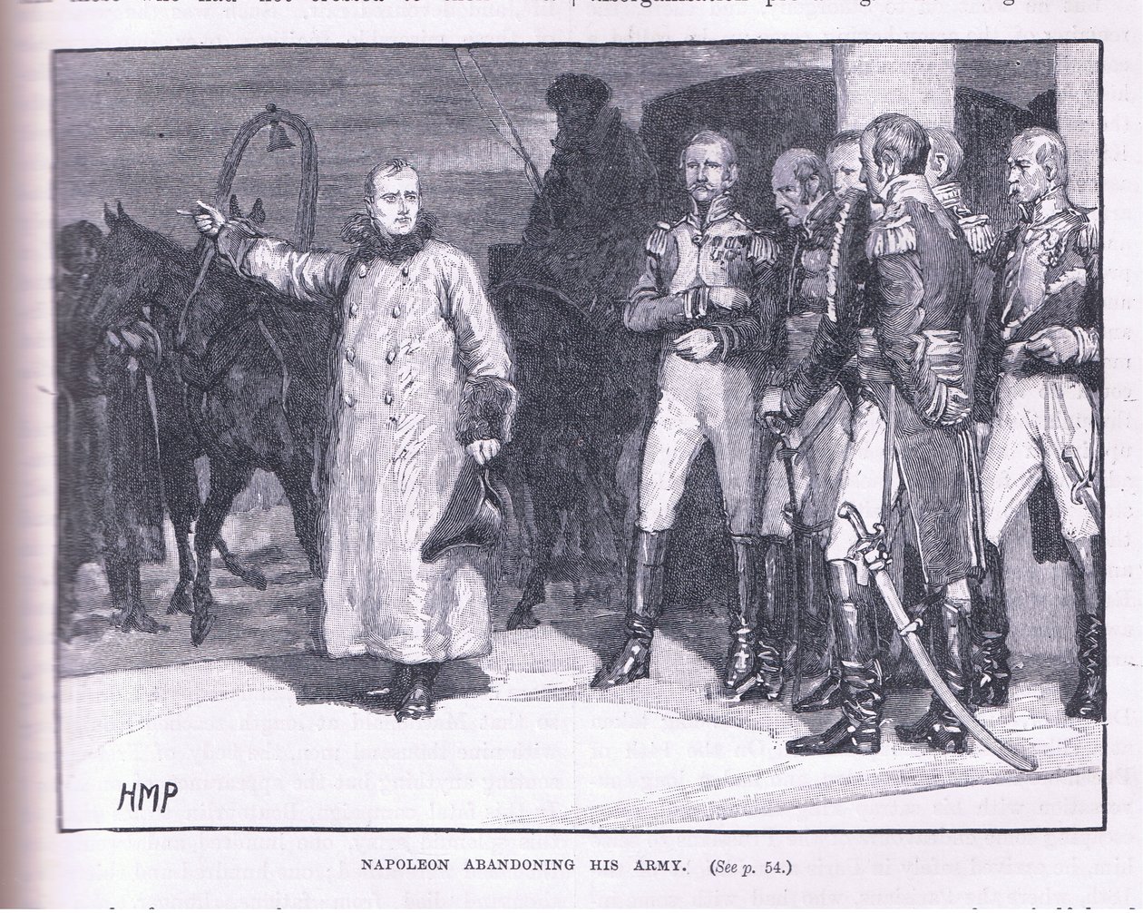 Napoleão abandonando seu exército de Henry Marriott Paget