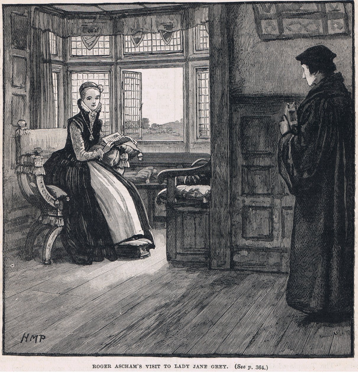 Visita de Roger Ascham a Lady Jane Gray de Henry Marriott Paget