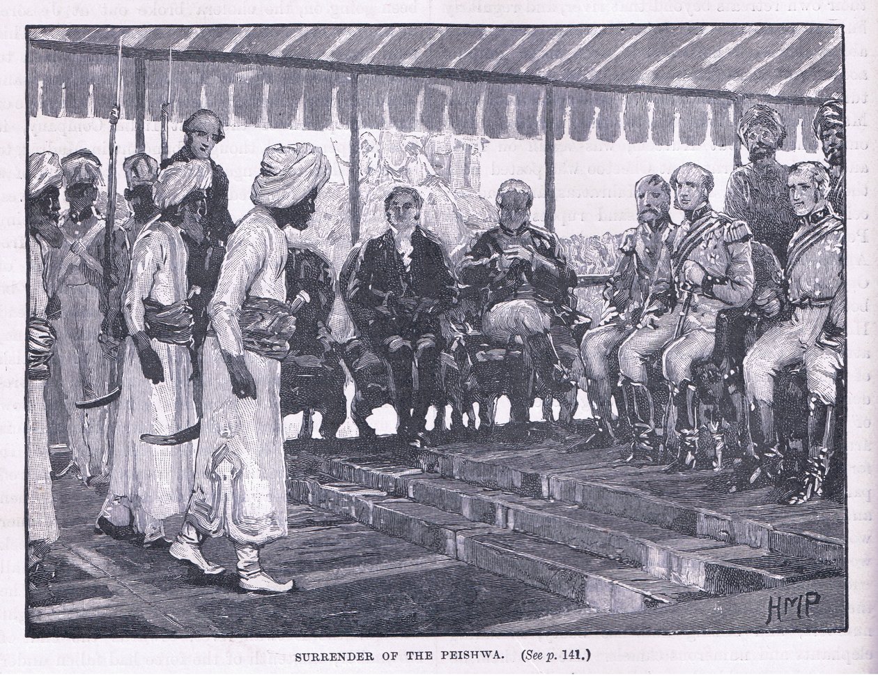 Rendição do Peishwa AD 1818 de Henry Marriott Paget
