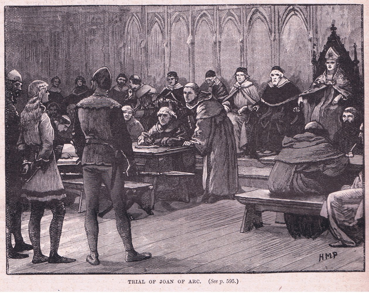 O julgamento de Joana d&39;Arc AD 1431 de Henry Marriott Paget
