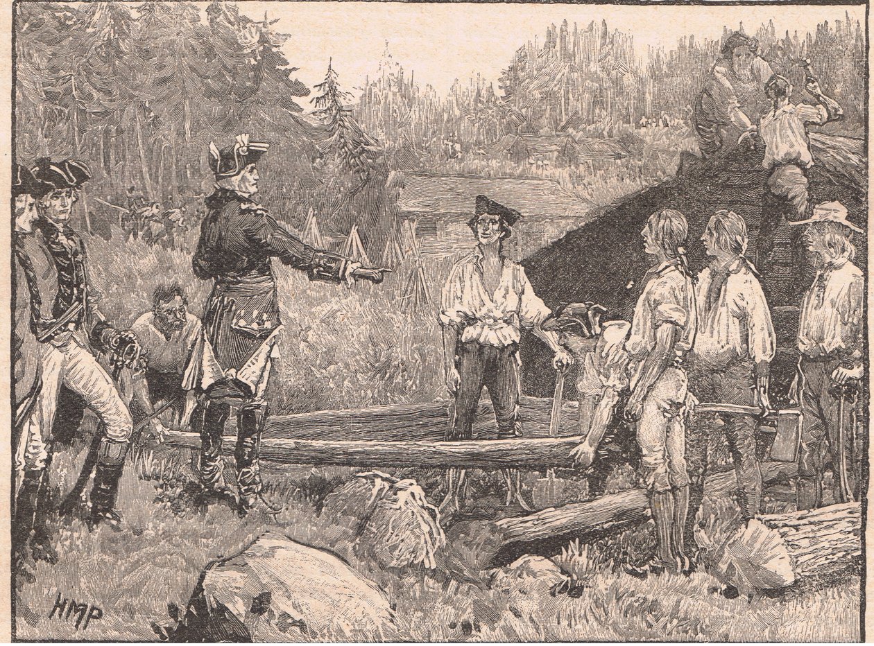 Washington e seus homens no Valley Forge AD 1777 de Henry Marriott Paget