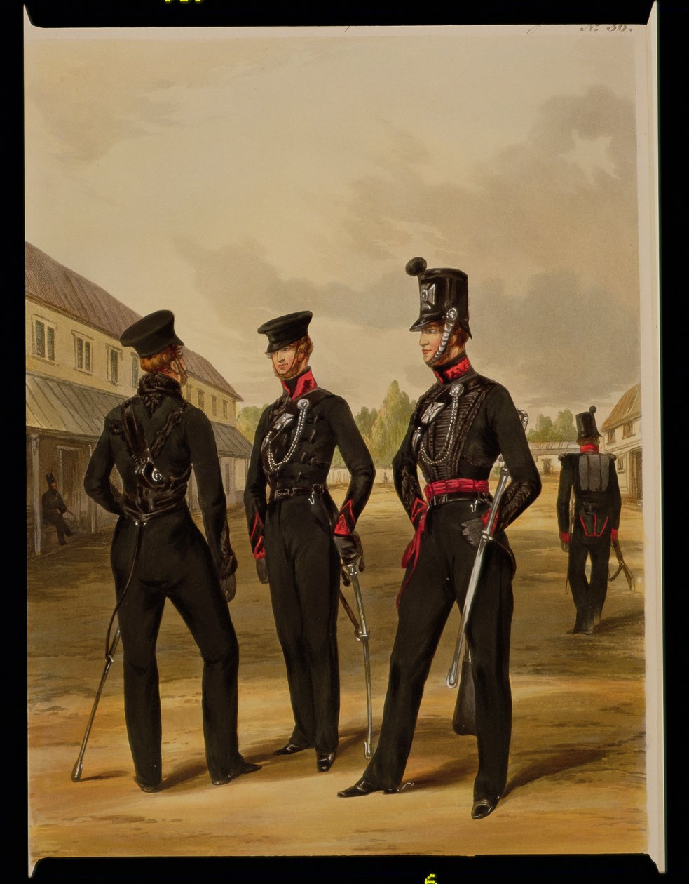 Homens dos 60º Rifles (Corpo Real dos Rifles do Rei), c.1830 de Henry Martens