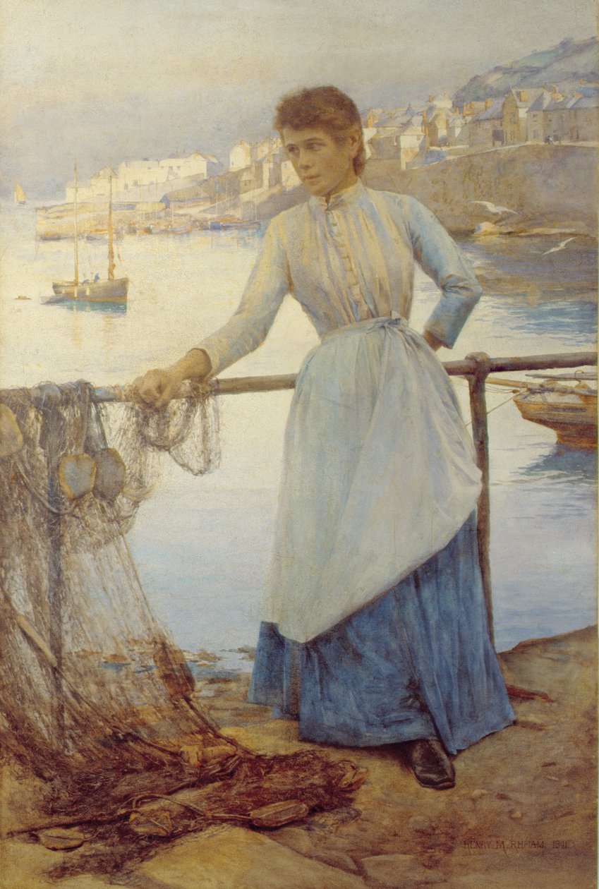 Menina em azul de Henry Meynell Rheam