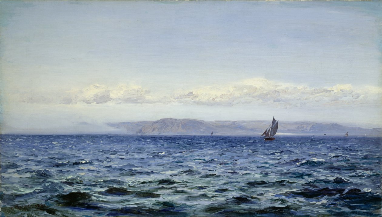 Brisa leve fora de Dodman em Mevagissey, Cornwall, 1881 de Henry Moore