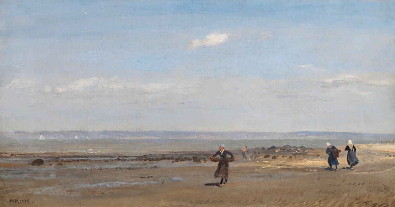 Mulheres na praia na maré baixa de Henry Moore