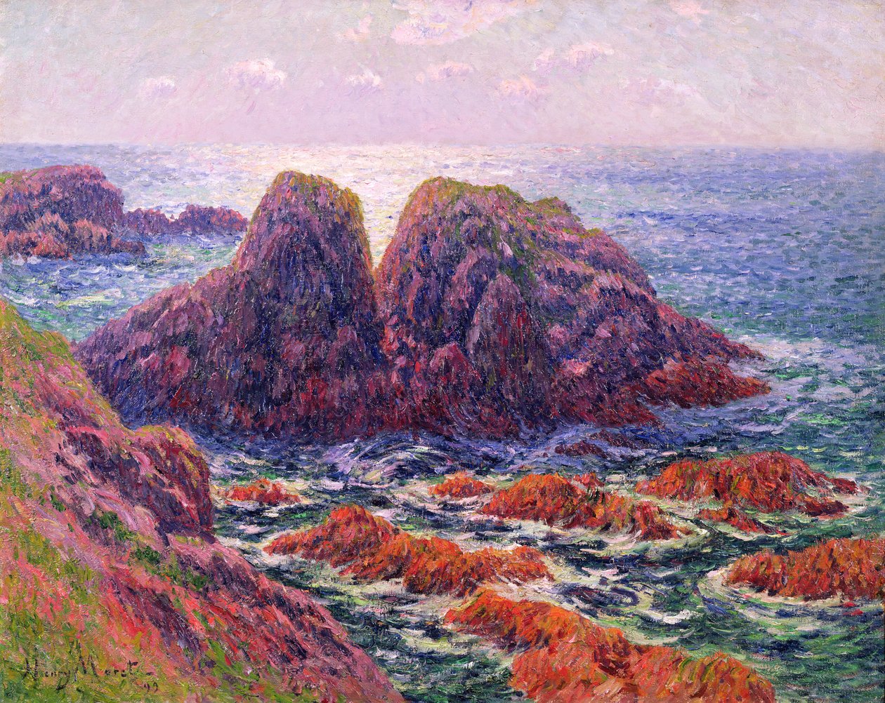 O mar em Finistere, 1899 de Henry Moret