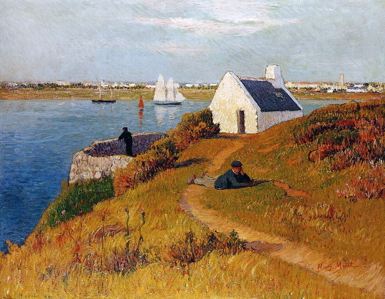 Vista, de, lorient, brittany, c.1895 de Henry Moret