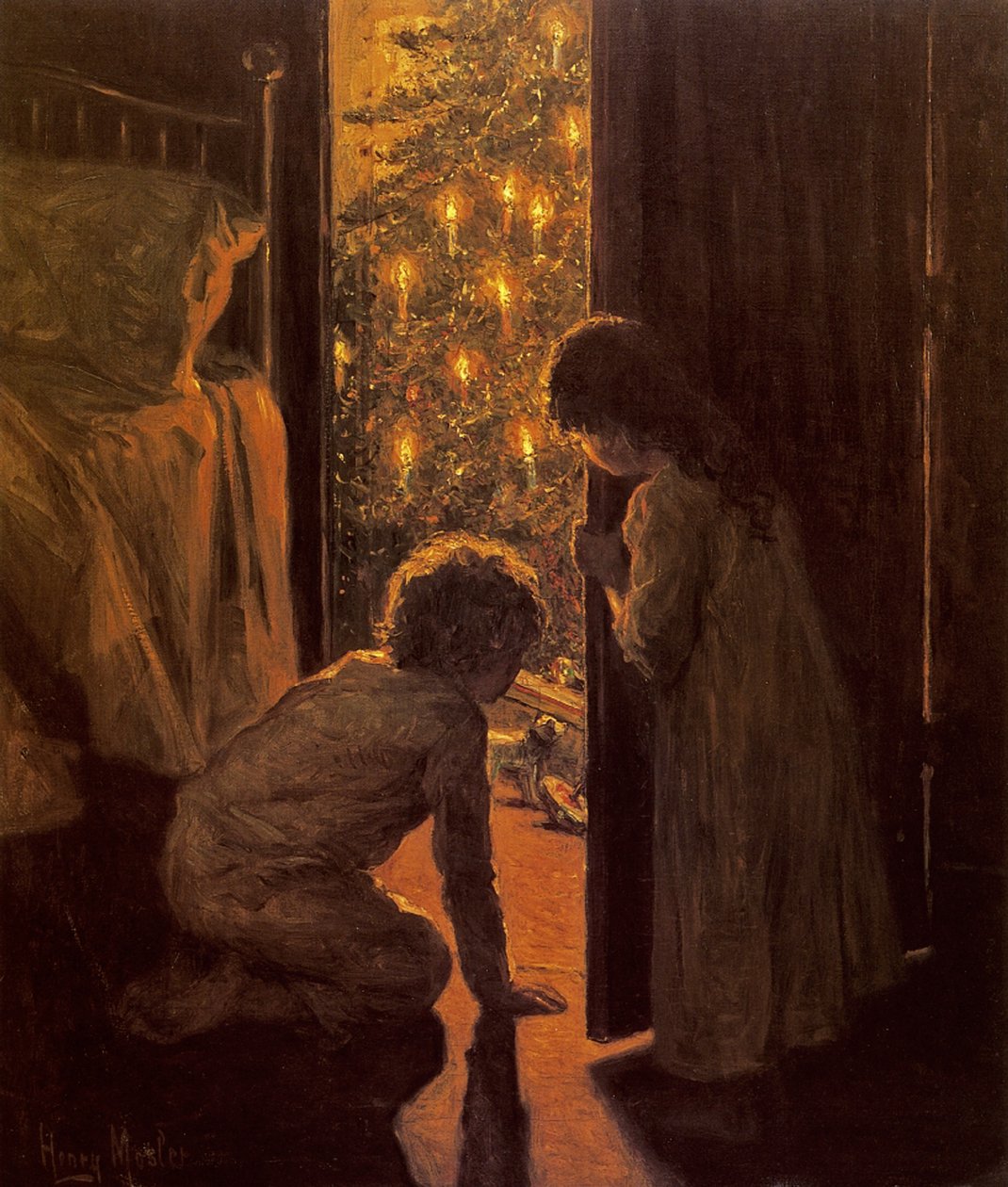 A árvore de natal, c.1916 de Henry Mosler