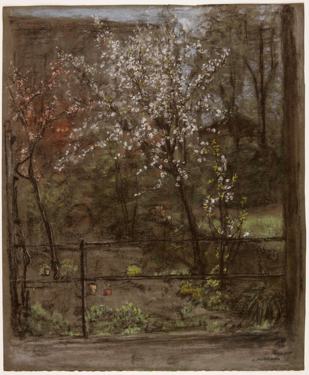 Flores de primavera (pastel) de Henry Muhrmann