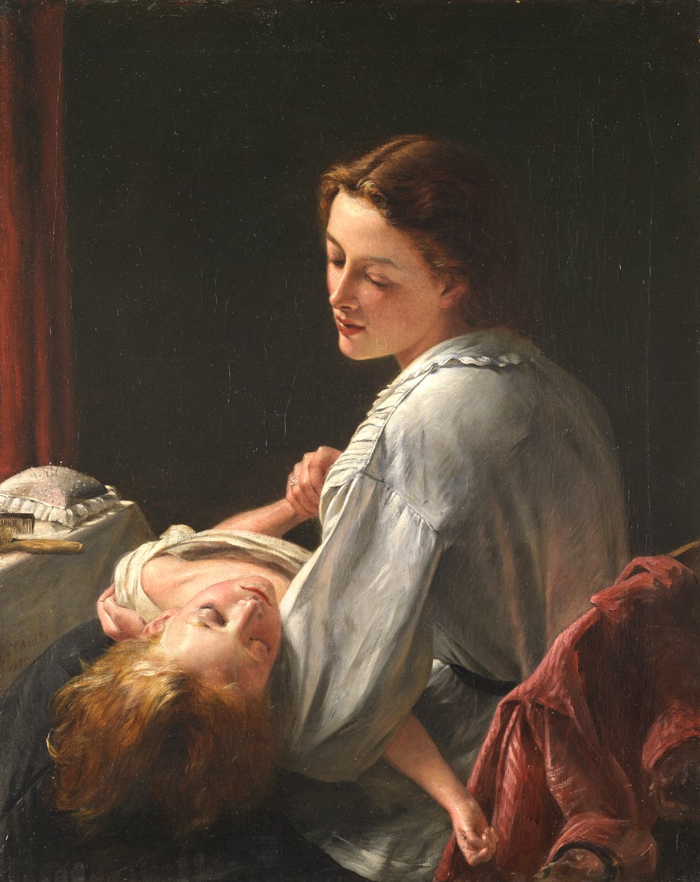 A lição, 1865 de Henry Nelson O