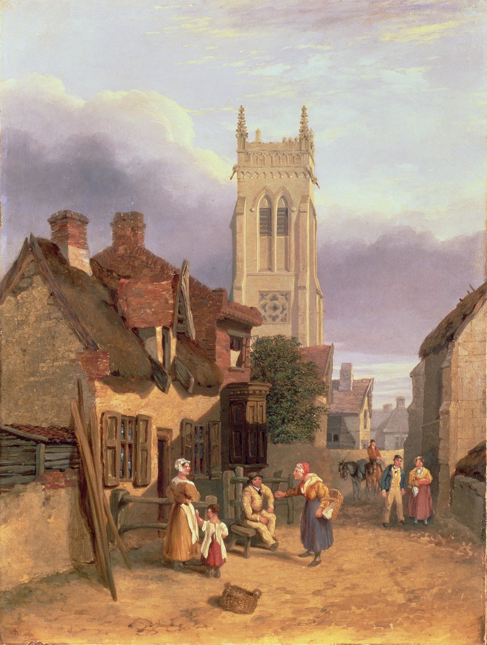 Igreja de Cromer, Norfolk (óleo em millboard) de Henry Ninham