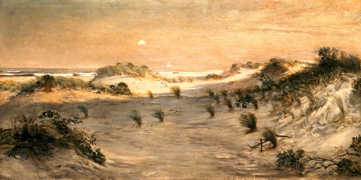 Dunas de areia ao pôr do sol, Atlantic City de Henry Ossawa Tanner