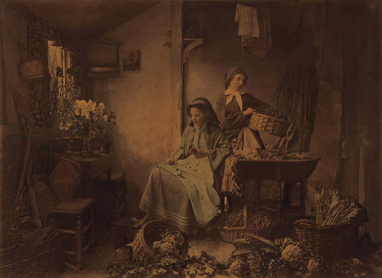 Preparando Flores da Primavera para o Mercado de Henry Peach Robinson