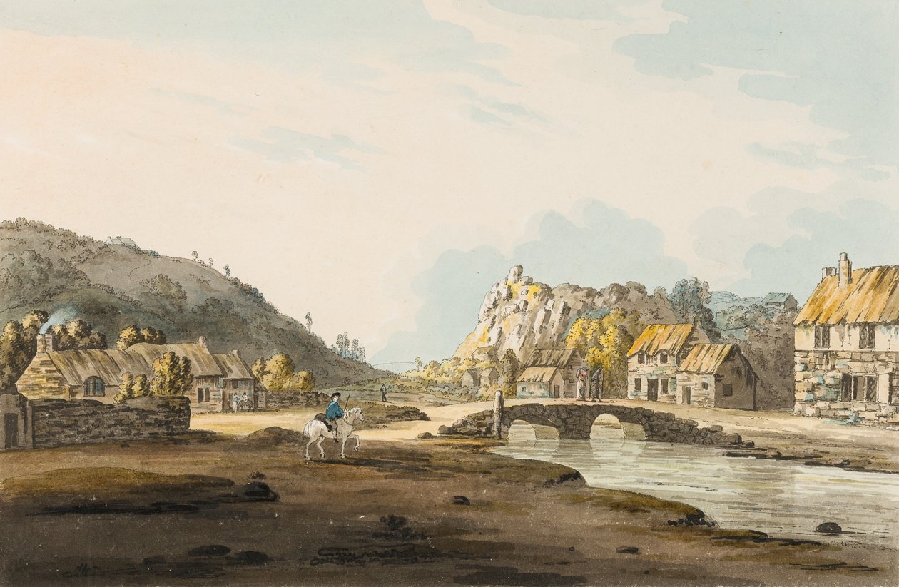 Ponte Tolcarne [Newlyn], c.1804 (wc no papel) de Henry Pendarves Tremenheere