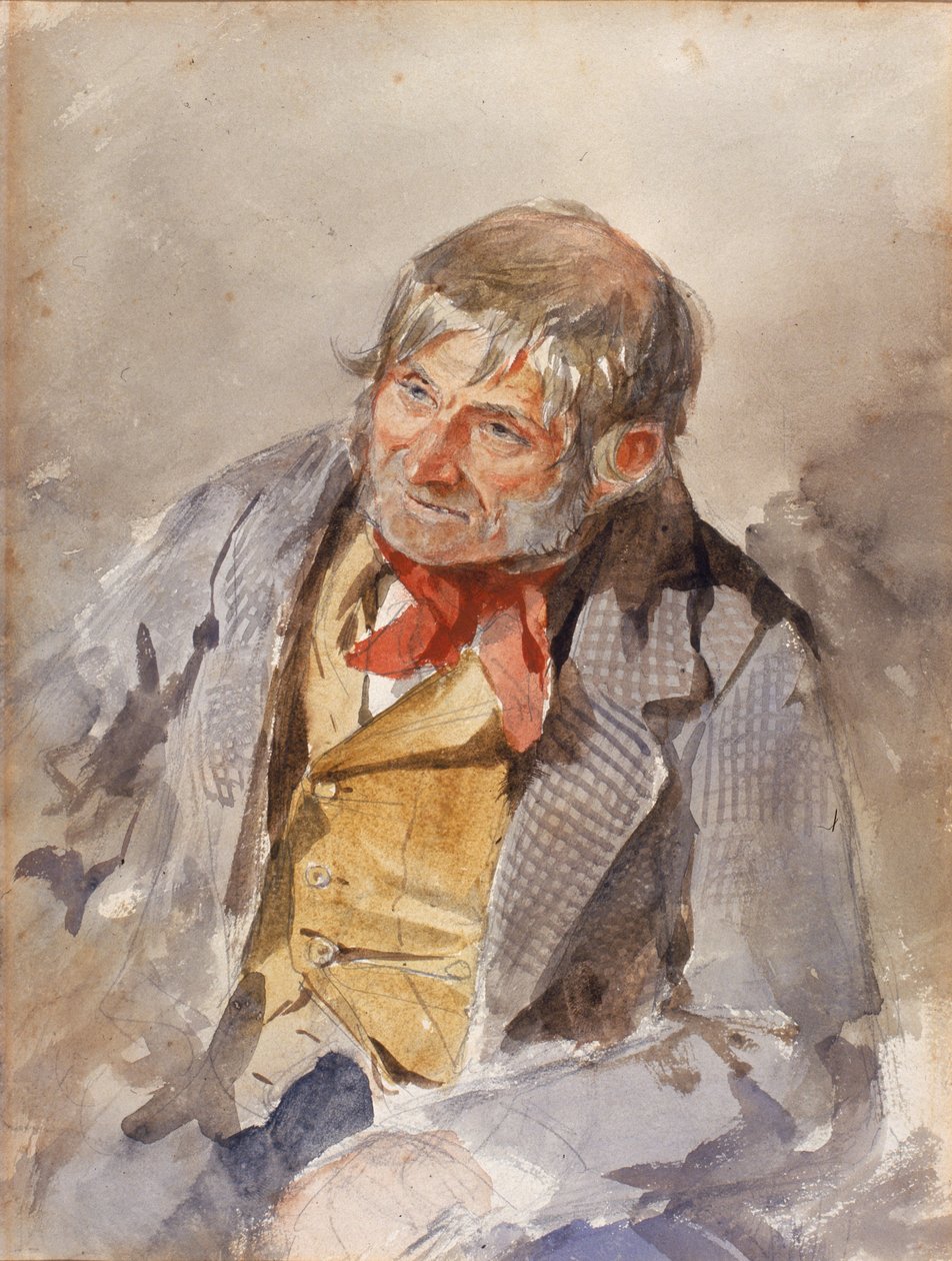 Um Pescador Cullercoats (bodycolour) de Henry Perlee Parker