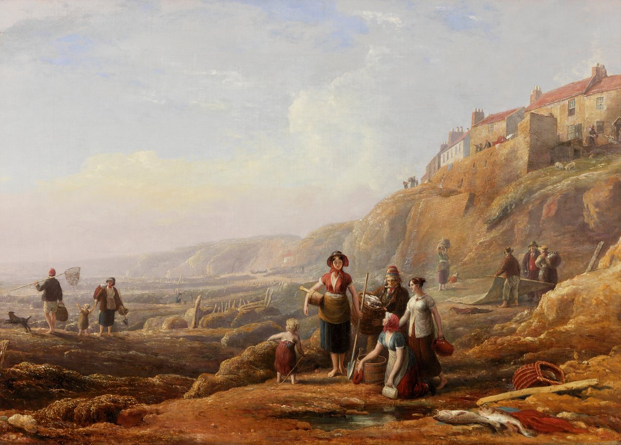 Cullercoats velhos, coletores de lixo de Henry Perlee Parker