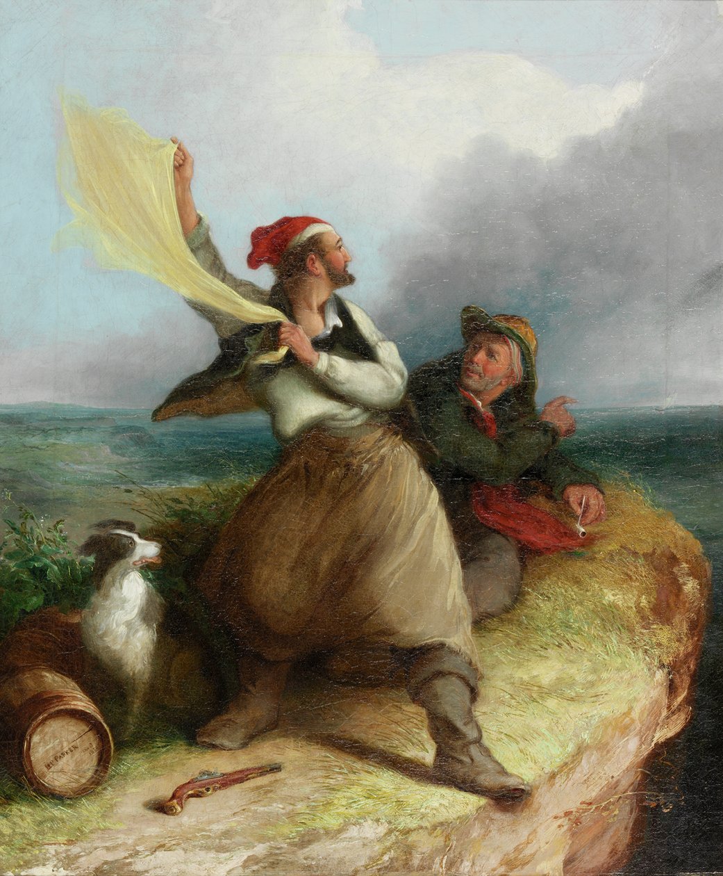 Contrabandistas no Look-Out, 1850 de Henry Perlee Parker